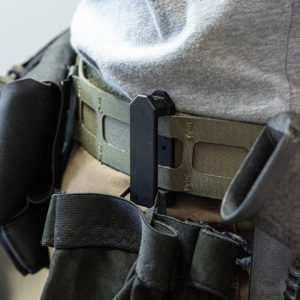 Black Tac-Trap 1.75 inch on green battle belt.