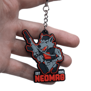 Wolf NeoMag Logo Keychain