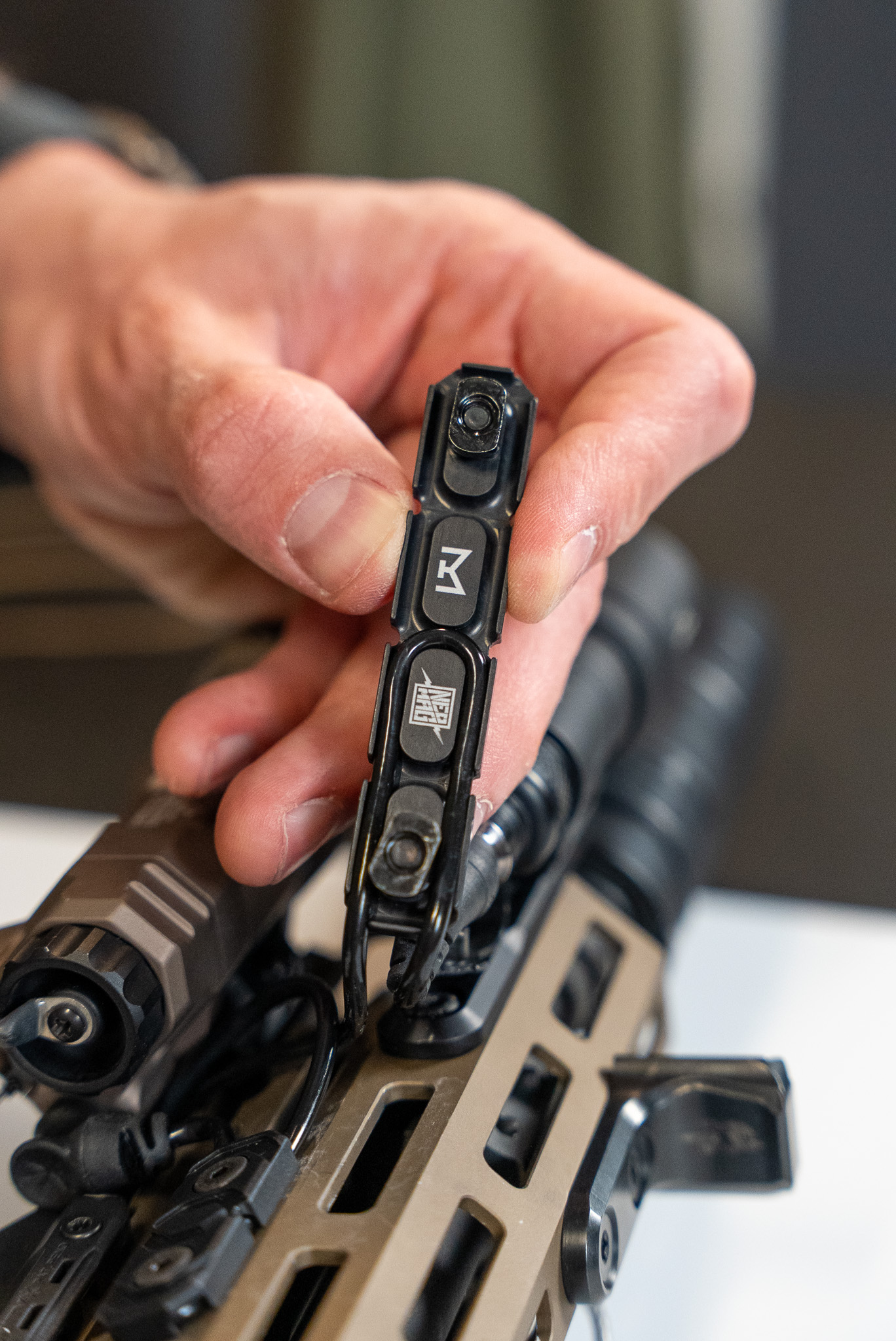 Rigs Handguard Cover showing wire routing.